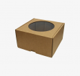 Cardboard box with a window (160 X 160 X 90 mm)