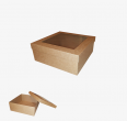 Cardboard box with a window (190 X 190 X 80 mm)