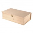 Wooden wine box for two bottles (38 X 21.5 X 10 cm)