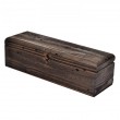 Rustic wooden wine box for one bottle (36 X 12 X 11 cm)