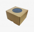 Cardboard box with a window (120 X 120 X 80 mm)