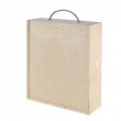 Wooden wine box for three bottles (36 X 30 X 10.5 CM)